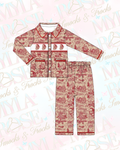 Boys Traditional Christmas Smocked Pyjamas (Pre Order)