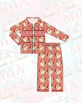 Boys Santa Striped Smocked Pyjamas (Pre Order)