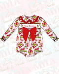 Pink Grinchmas Smocked Romper (Pre Order)