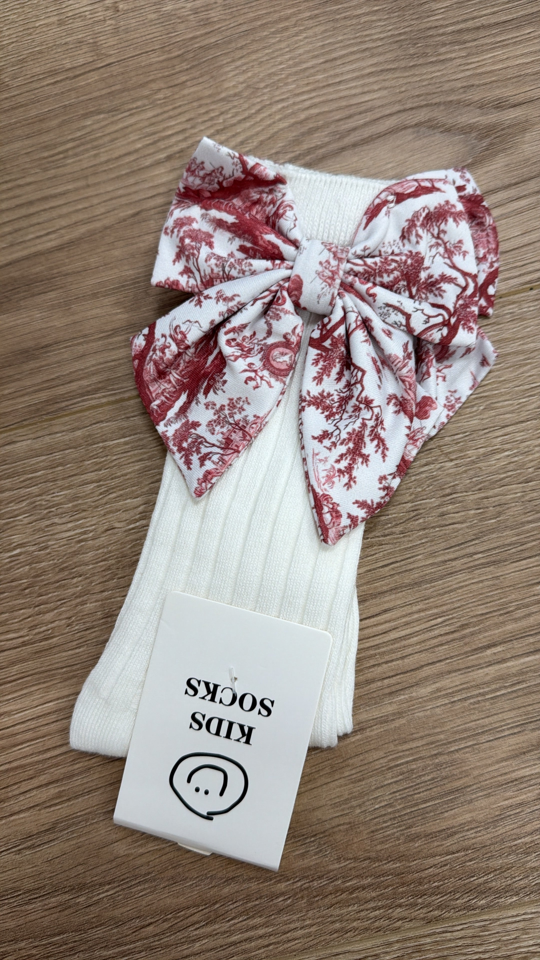 Plum Toile Socks