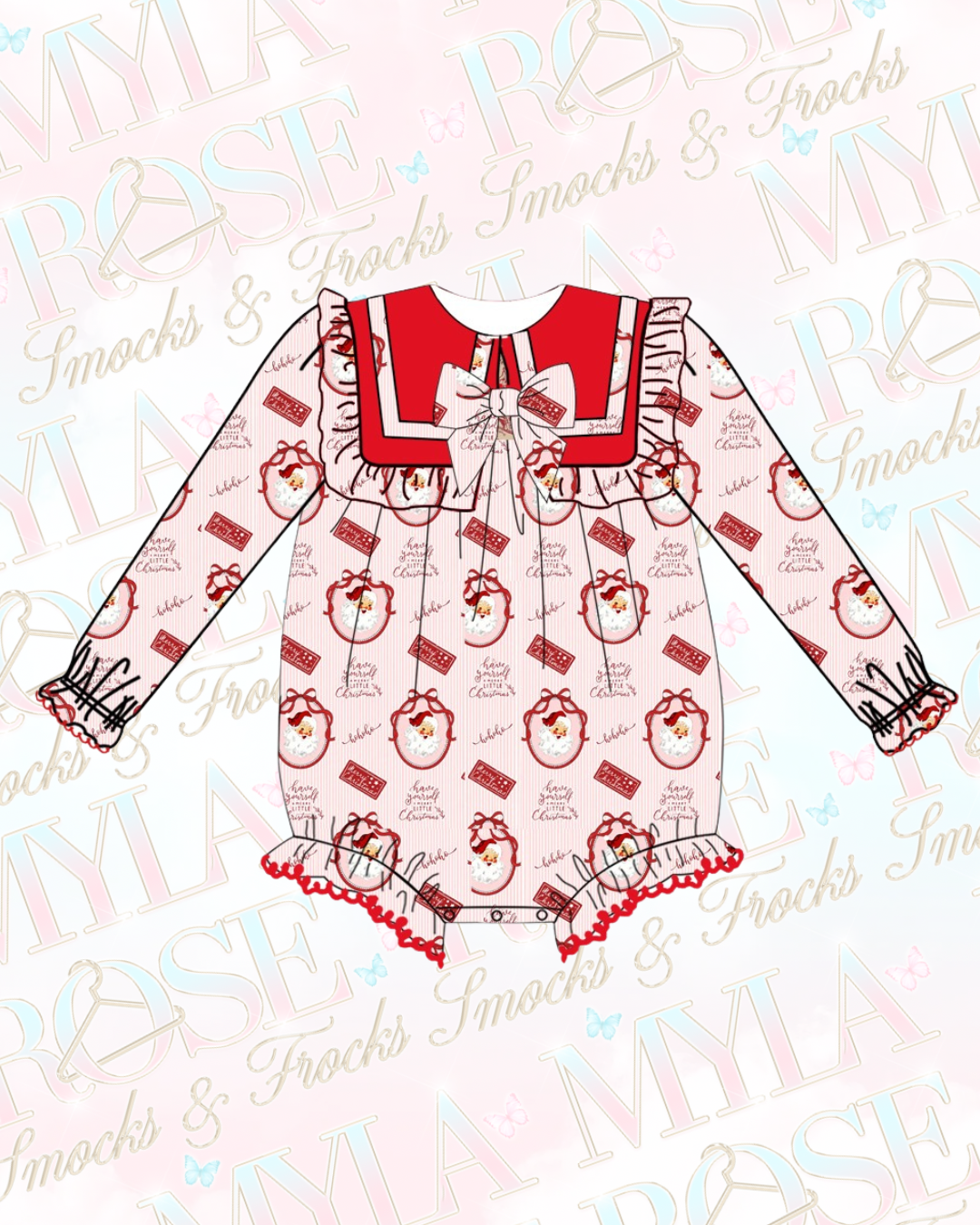 Girly Ho Ho Ho Traditional Romper (Pre Order)