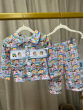 Blue Mrs Rachel Exclusive Smocked Pyjamas