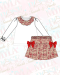 Traditional Christmas Skirt Set (Pre Order)