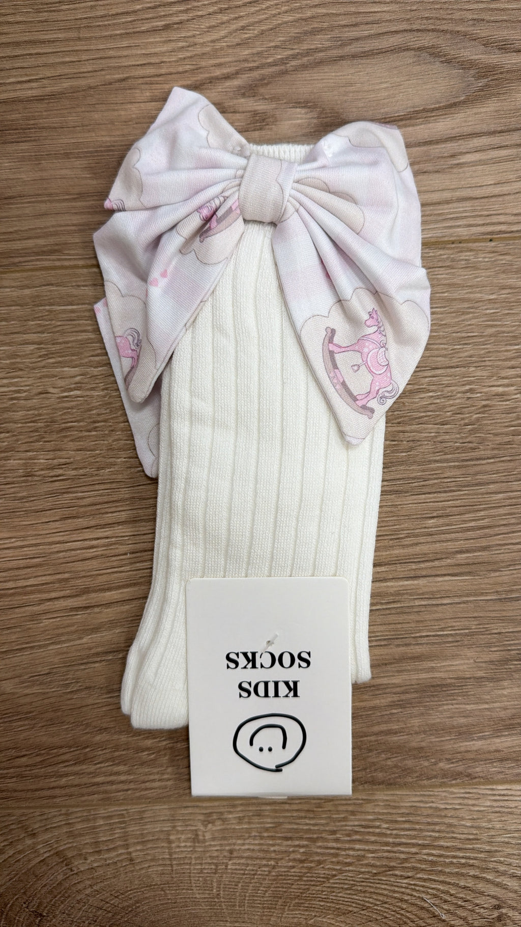 Pink Vintage Rocking Horse Socks