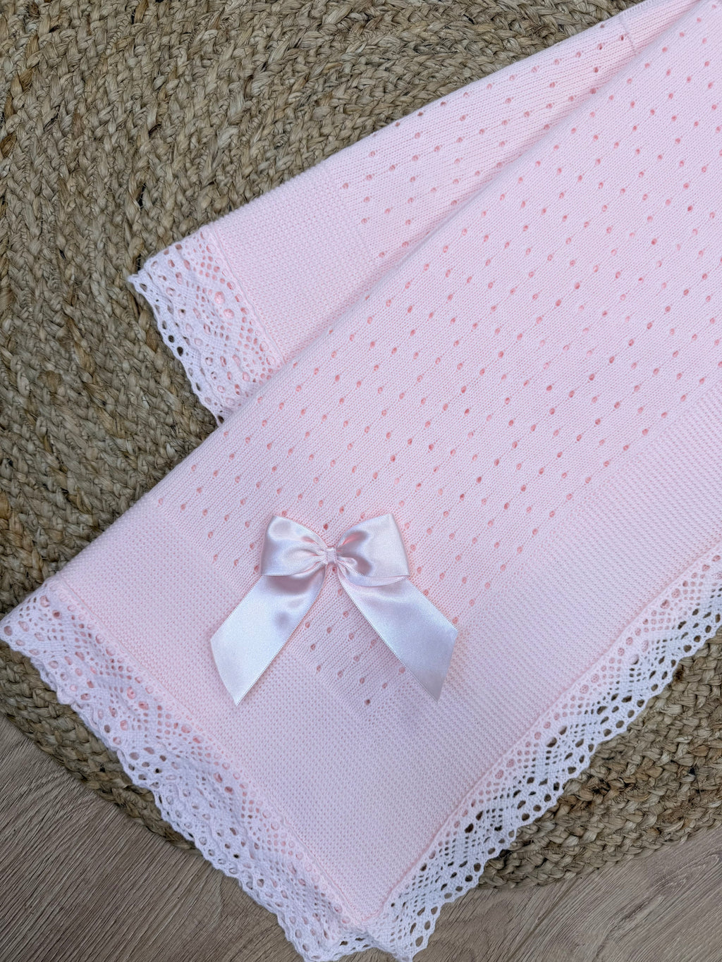 Pink / Pink Spanish Knitted Blanket