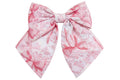 Pink Toile Girls Hair Bow