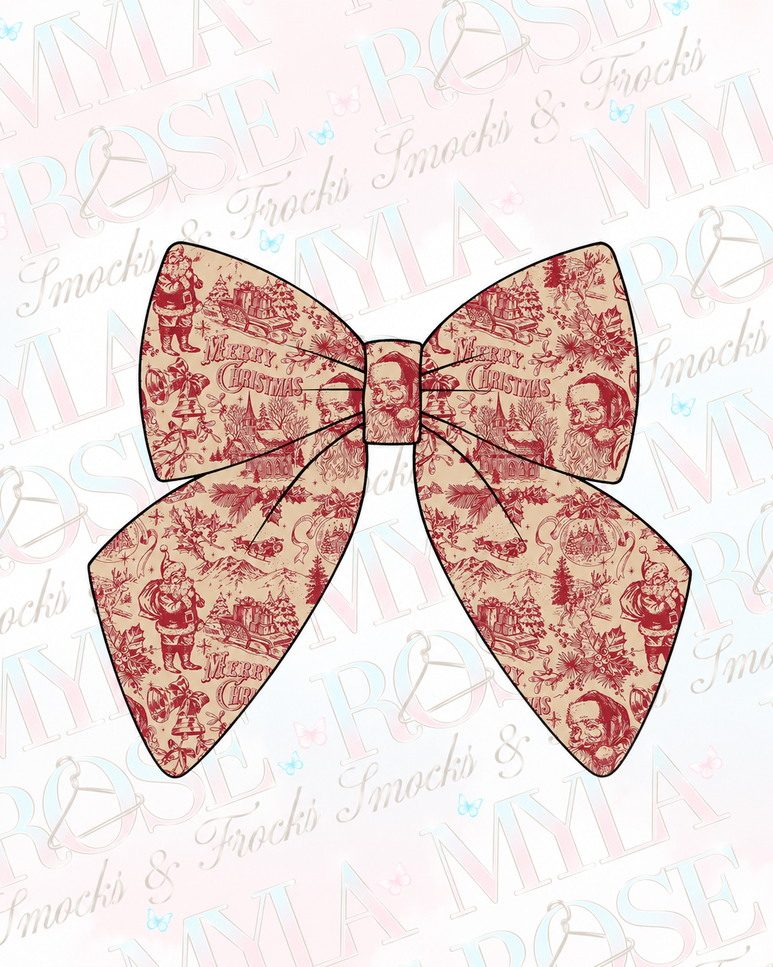 Traditional Christmas Bow Clip (Pre Order)