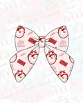 Girly Ho Ho Ho Large Bow Clip (Pre Order)