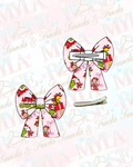 Pink Grinchmas Large Bow Clip (Pre Order)