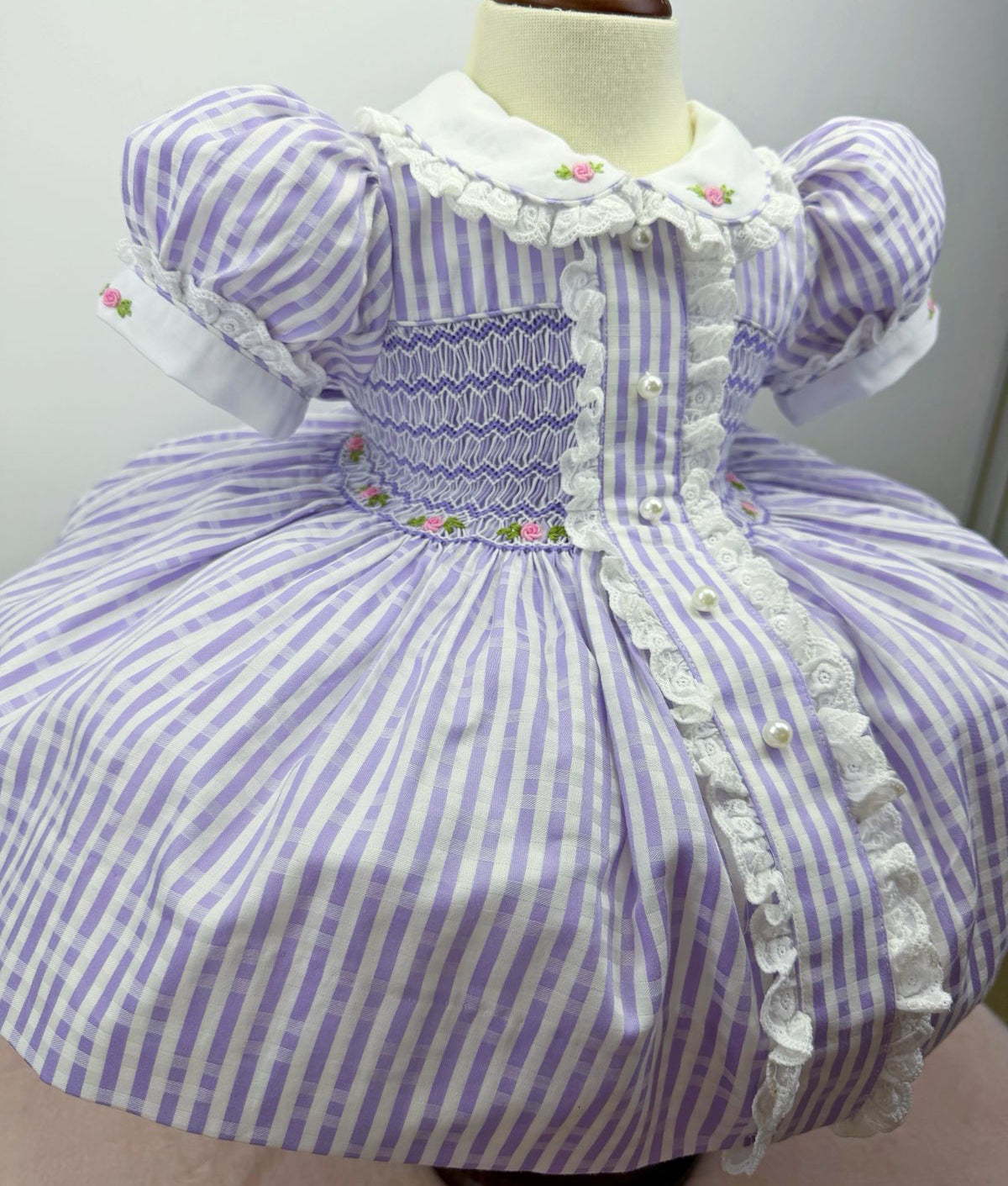 Penelope Purple Hand Smocked Dress With Knickers & Hair Accessories (Pre Order)