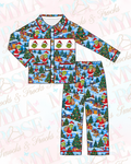 Boys Grinchmas Smocked Pyjamas (Pre Order)